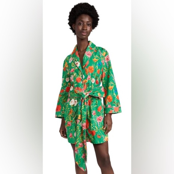 Cara Cara Pants - Cara Cara Garden Green Madison Tie Romper, Size S